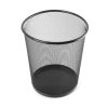 Metal Waste Paper Dustbin Large Black