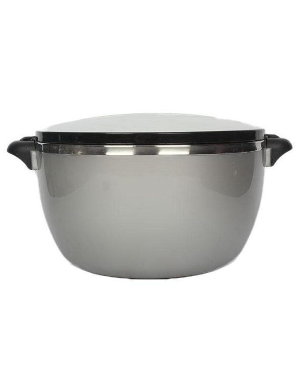 Thailand Hotpot Plastic 28cm Grey and Black Color with Lockable Inner Stainless Steel