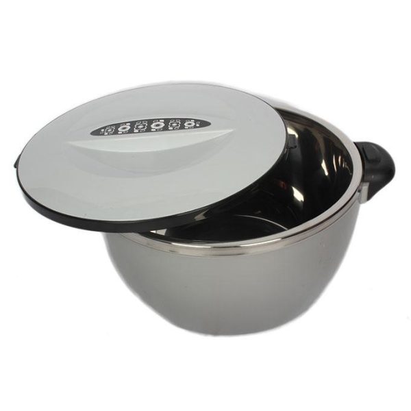 Thailand Hotpot Plastic 28cm Grey and Black Color with Lockable Inner Stainless Steel