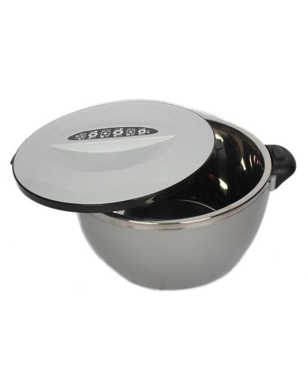 Thailand Hotpot Plastic 28cm Grey and Black Color with Lockable Inner Stainless Steel