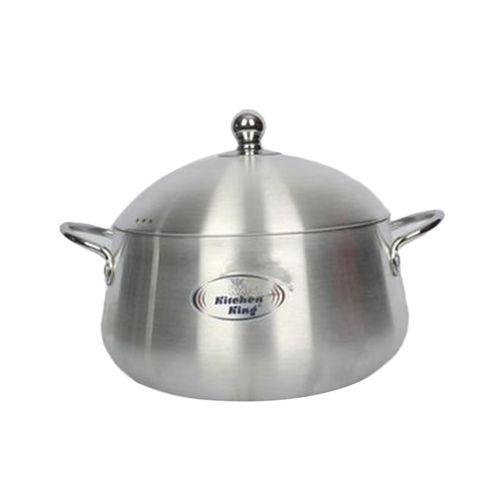 Kitchen King High Quality Aluminium Belly Julia Pot (38cm - Silver)