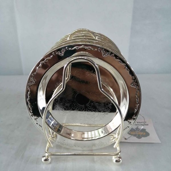 Royal Silver 6 Pcs Coaster stand