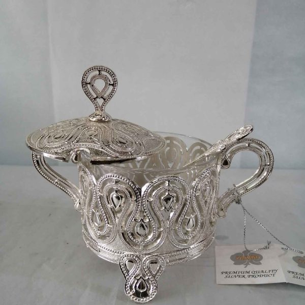 Royal Silver Sugar pot with spoon