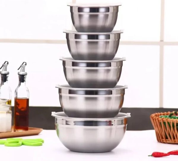 5-Piece Stainless Steel Mixing Bowls