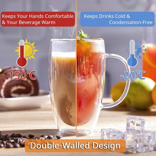 Wilmax Double Walled Thermo Glass Mug 13 FL OZ | 400ML ENGLAND - Image 4