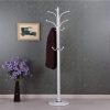 Metal Coat Stand with Marble Base White