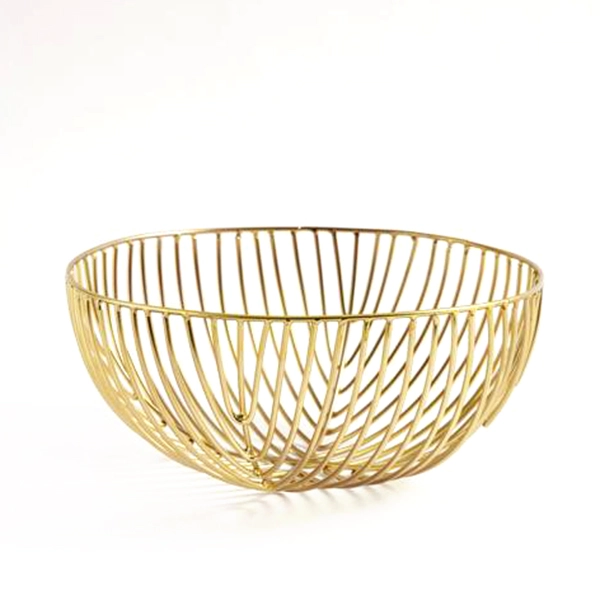 Gold Wire Decorative Fruit Basket