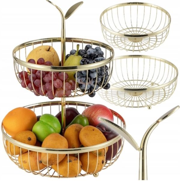 2-Tier Metal Fruit Basket