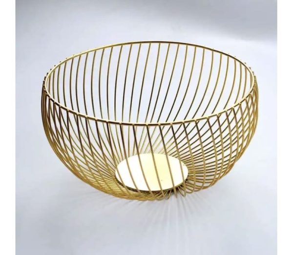 Gold Wire Decorative Fruit Basket