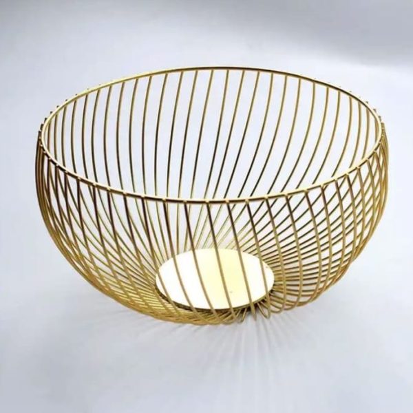 Gold Wire Decorative Fruit Basket