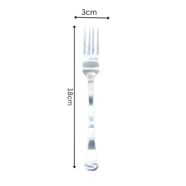 Stainless Steel Line Design Cutlery - Image 5