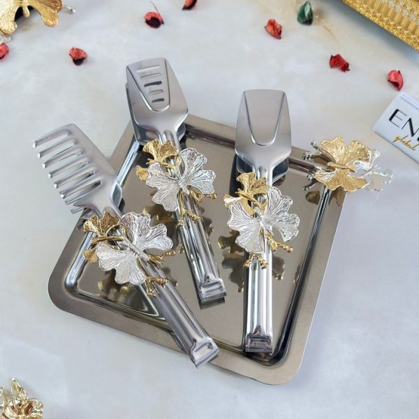 Elegant Stainless Steel Fancy Serveware Tongs - Image 12