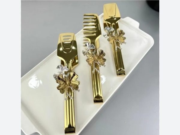 Elegant Stainless Steel Fancy Serveware Tongs - Image 9