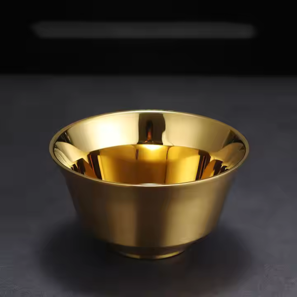 Golden Stainless Steel Noodle Bowl - Stylish & Durable - Image 2