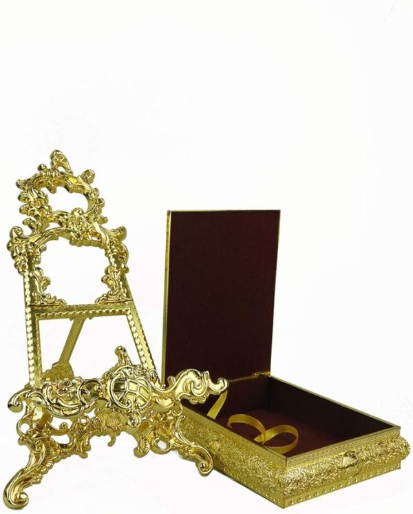 Gold Quran Box with Holder Stand - Image 3