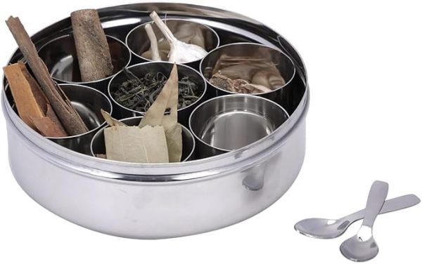 Stainless Steel Spice Box - Premium Quality with 7 Compartments - Image 2