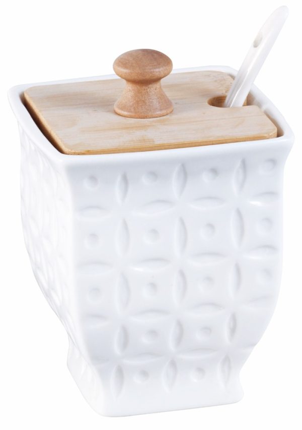 Premium Square Ceramic Canister with Lid