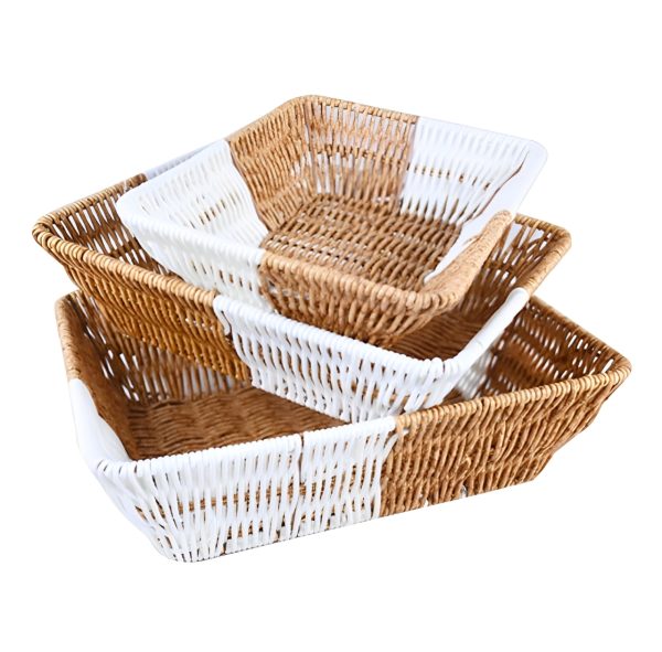 Multipurpose Plastic Storage Baskets – Set of 3