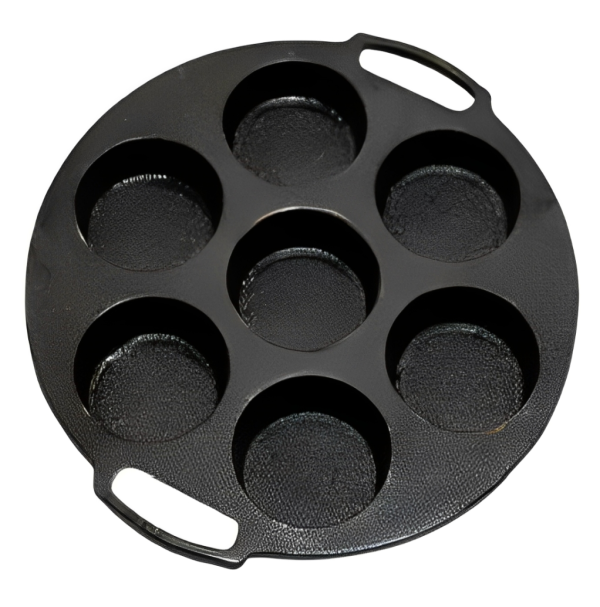 Premium Cast Iron Muffin Pan – Durable & Non-Stick Bakeware