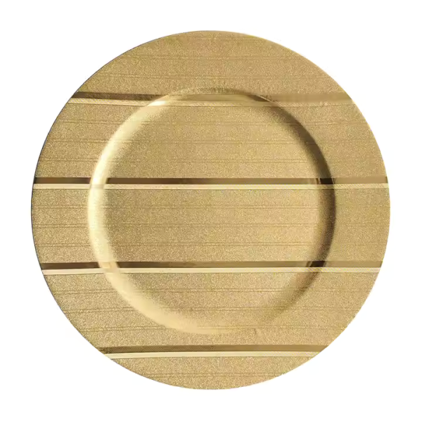 Gold Decal Charger Plates - Image 2