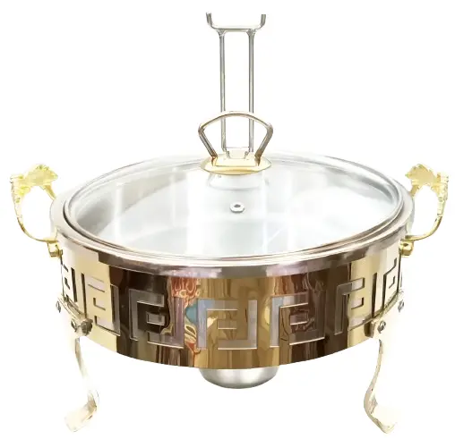 Premium Stainless Steel Curry Pot – Round Buffet Serving Dish with Lid