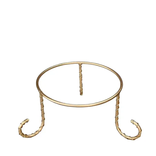 Elegant Gold Metal Stand for Hot Pots & Serving Dishes
