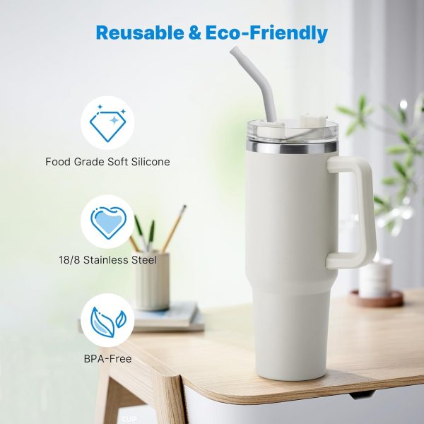 Stainless Steel Straw with Silicone Tip for  40oz Tumbler - Image 4