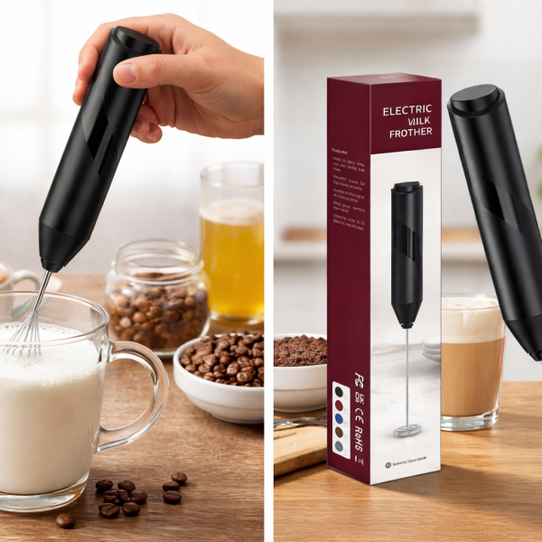 Electric milk and coffee frother