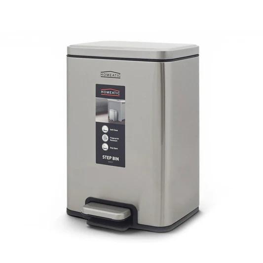 Homeatic Stainless Steel Pedal Bin 6 Liters