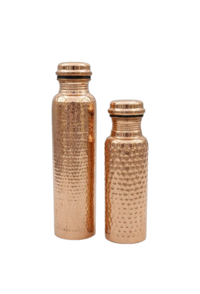 Pure Copper Water Bottle – Hammered Finish